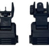 NcStar VG166 Picatinny Low Profile Front and Rear Sight Set  Black Polymer