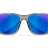 Wiley X AC6TRK09 Trek  M/L Blue Mirror Lens Polycarbonate Gloss Crystal Dark Gray Frame