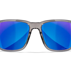Wiley X AC6TRK09 Trek  M/L Blue Mirror Lens Polycarbonate Gloss Crystal Dark Gray Frame
