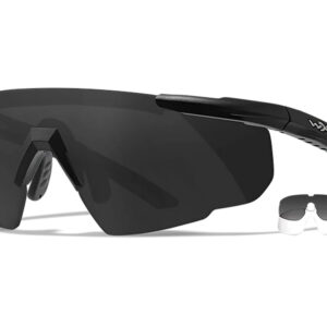 Wiley X 315 Saber Advanced  Smoke Gray/Clear Lens Polycarbonate Black Frame