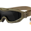 Wiley X SP293T Spear Goggles Smoke Gray/Clear/Light Rust Lens Tan Frame