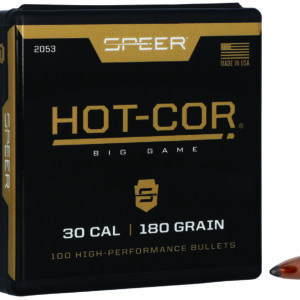 Speer 2053 Hot-Cor  30Cal 180gr Spitzer Soft Point 100 Per Box/5 Case