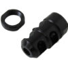 Kel-Tec PLRSU582 PLR-22 Muzzle Brake Kit Black Steel with 1/2"-28 tpi Threads for 22 LR Kel-Tec PLR-16