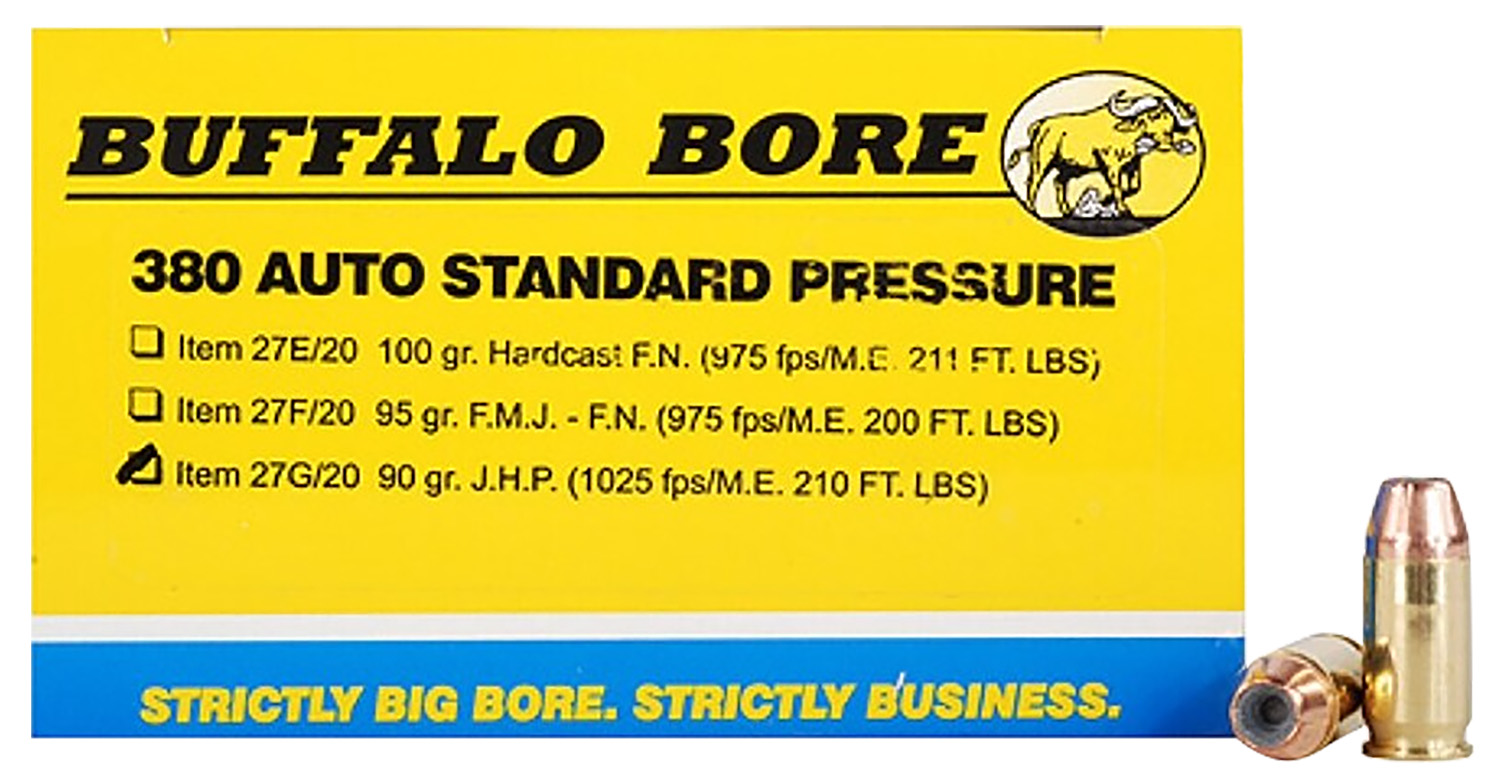 Buffalo Bore Ammunition .380 ACP 90gr – 20rd