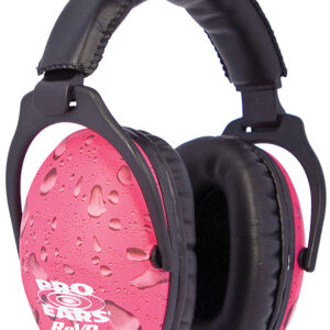 Pro Ears PE26UY016 ReVO Passive Muff 26 dB Over the Head Black w/Pink Rain Pattern Youth 1 Pair