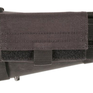 Blackhawk 52BS02BK Buttstock Shell Pouch  Black Nylon 5rd Shotgun Ambidextrous