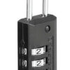 Master Lock 646D Combination Lock  Open With Combination Black Steel