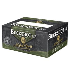 Noble Sport Plumbum Buckshot Shotshells 12 ga 2-3/4" 12 pellet 1290 fps #00 250/ct Case (25-10/ct Boxes)