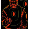 Birchwood Casey 34643 Shoot-N-C Reactive Target Self-Adhesive Paper Black/Red 12"x18" Bad Guy Silhouette 100 Pack