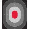 Birchwood Casey 37053 EZE-Scorer Silhouette Oval Target Hanging Paper All Firearms 23" x 35" Black/Gray/Red 5 Targets