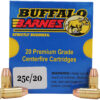 Buffalo Bore Ammunition 25C20 Buffalo-Barnes Strictly Business 357Sig 125gr Barnes TAC-XP Lead Free 20 Per Box/12 Case