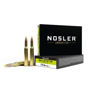 Nosler Ballistic Tip Hunting Rifle Ammunition 270 Win 140gr PT 2900 fps 20/ct