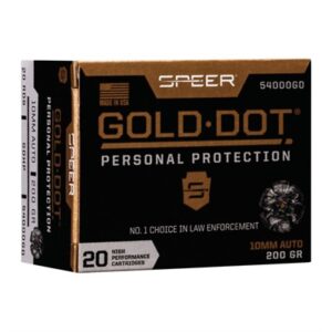 10MM AUTO 200GR GOLD DOT HOLLOW POINT 20/BOX