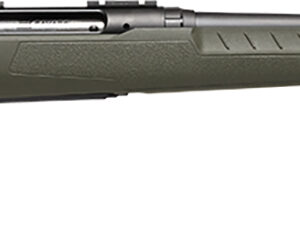 Savage Arms 32106 Axis 2 Compact 243 Rem 4+1 20" Matte Black Heavy Sporter Barrel, Matte Black Drilled & Tapped Carbon Steel Receiver, Fixed OD Green Synthetic Stock, Right Hand