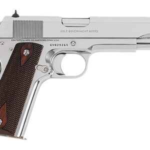 Colt Mfg O1911CBS38 1911 Government 38 Super 9+1 5" Stainless Steel Barrel, Bright Stainless Serrated Slide, Bright Stainless Steel Frame w/Beavertail