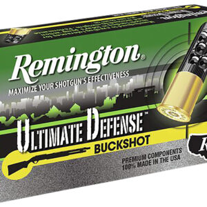 Remington Ammunition 20633 Ultimate Defense Buckshot 12Gauge 3" 00Buck Shot 5 Per Box/20 Case