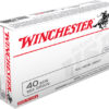 Winchester Ammo USA40SW USA  40S&W 165gr Full Metal Jacket Flat Nose 50 Per Box/10 Case