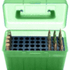 MTM DELUXE AMMO BOX 50-ROUNDS - RIFLE 22-250 TO 308 GREEN
