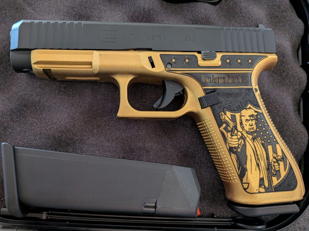Glock G47 Gen5 MOS "Don Wick" Special Edition 9mm - Gold Trump Engraved 810100238001 - Last One
