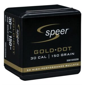 30 CALIBER (0.308'') 150GR GOLD DOT SOFT POINT 50/BOX BC .503