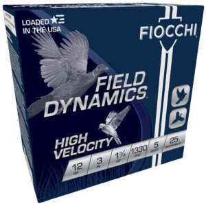 Fiocchi 123HV5 Field Dynamics High Velocity 12Gauge 3" 1 3/4oz 5Shot 25 Per Box/10 Case