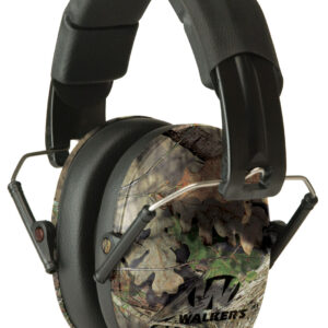 Walker's GWPFPM1CMO Pro Low Profile Passive Muff 22 dB Over the Head Mossy Oak/Black Polymer