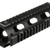 UTG Pro MTU001 Pro Quad Rail Handguard Drop-In Aluminum Black Anodized Hardcoat Picatinny Rail, For Carbine AR-15