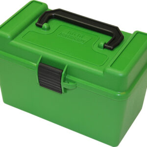MTM DELUXE AMMO BOX 50-ROUNDS - X-LARGE RIFLE CALIBERS GREEN