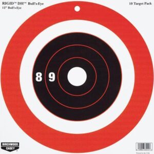 Birchwood Casey Rigid Paper DH Bulls-Eye Target - 12" 10/Pack