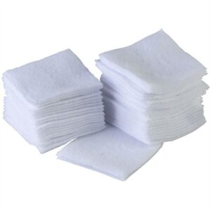 SQUARE COTTON FLANNEL PATCHES, 1.75'', 7MM/9MM, 100 PACK