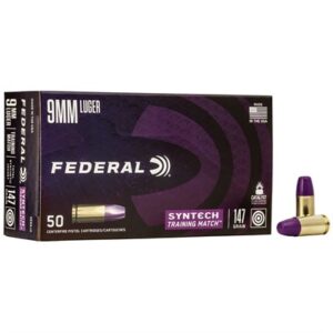 9MM LUGER 147GR SYNTECH JACKET FLAT NOSE 50/BOX