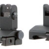 Tacfire is002 pop up iron sights/spring loaded black anodized flip up for ar-platform