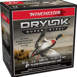 Winchester Drylok Super Steel Magnum 12 Gauge 3" 2 Shot 1-1/4 oz - 25 Rounds (10 Boxes per Case)