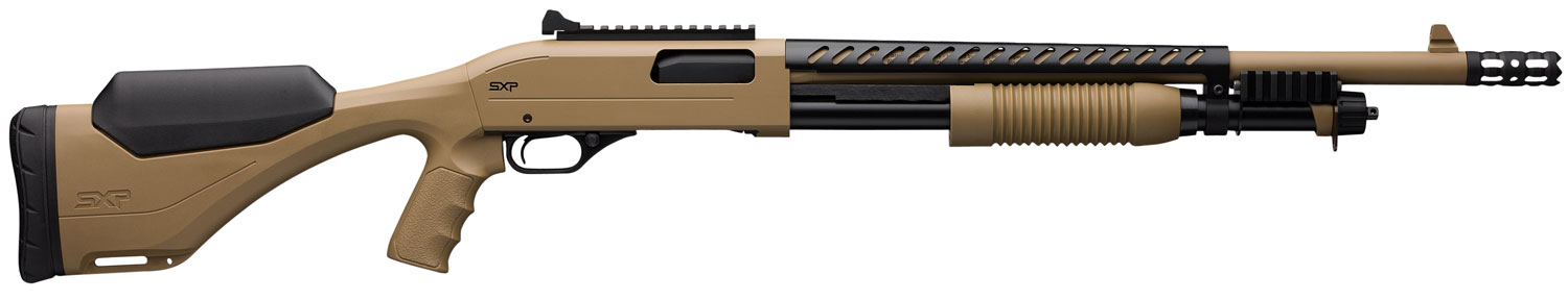 Winchester SXP Extreme Defender 12 Gauge Pump-Action Shotgun, 18″ Barrel, 5+1 Capacity, Flat Dark Earth Finish, Adjustable Comb Stock 048702020070