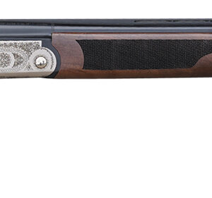 Pointer KAR41028 Acrius  Full Size 410 Gauge Break Open 3" 2rd 28" Black Over/Under Vent Rib Barrel, Nickel Steel Laser Etched Receiver, Fixed Turkish Walnut Stock, Ambidextrous
