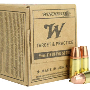 Winchester 9mm Handgun Ammunition 115GR 50 Rounds - FAST SHIPPING-NO CREDIT CARD FEES
