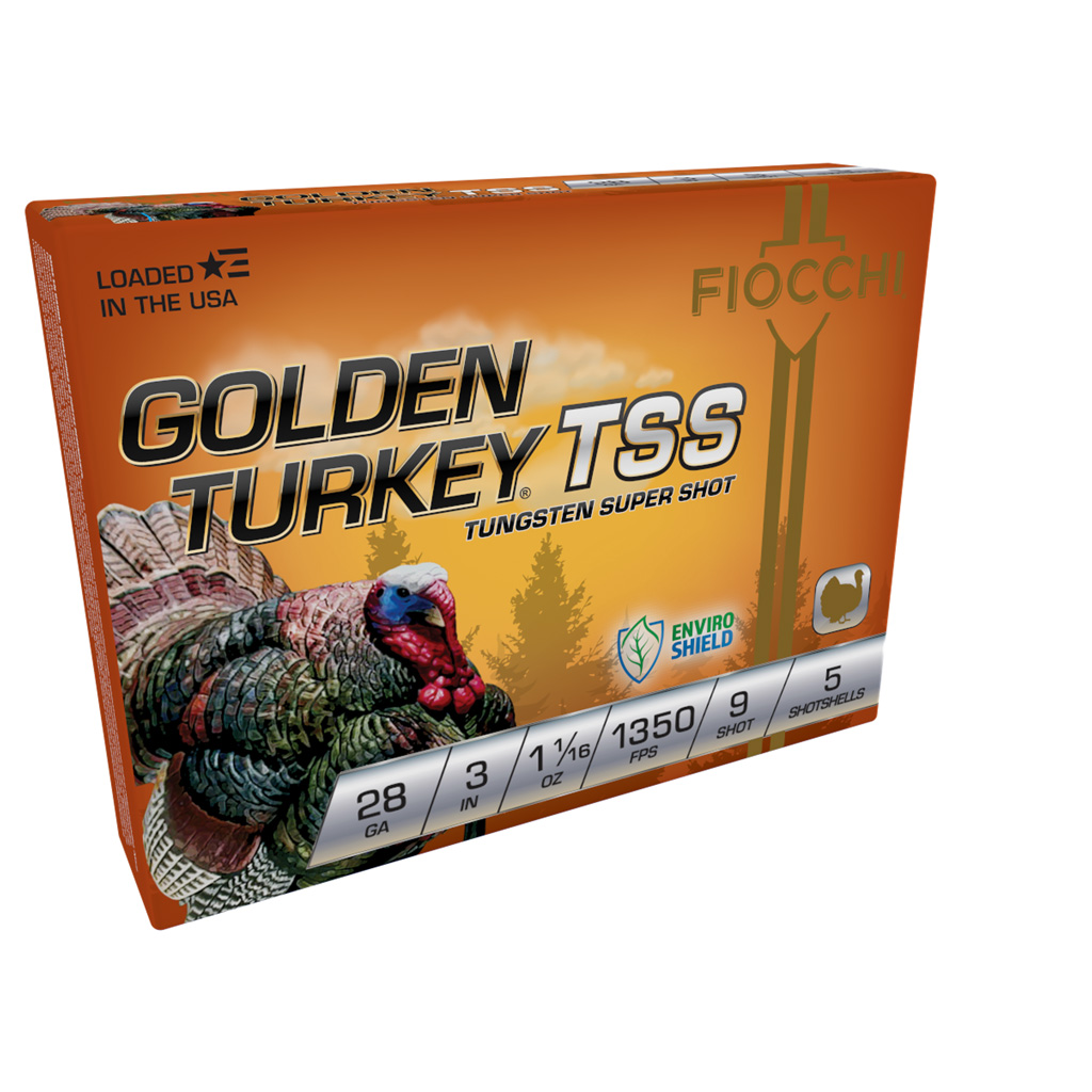 Fiocchi Golden Turkey TSS 28 Gauge 3" #9 Shot 1-1/16 oz - 5 Rounds