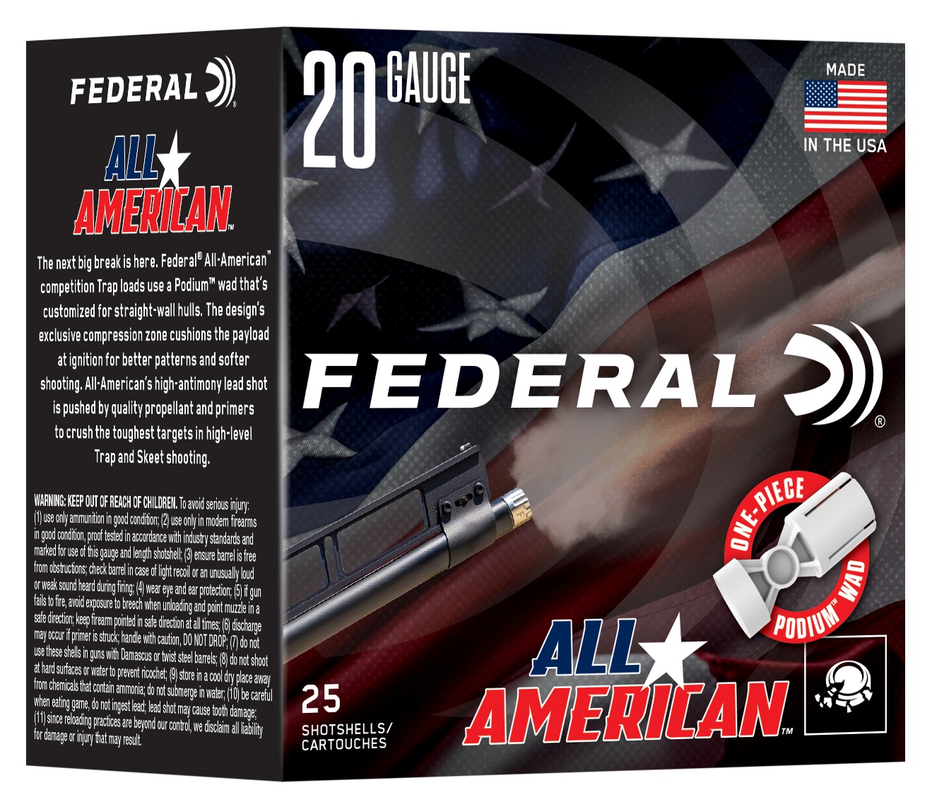 Federal Ammunition 20 Gauge – 25rd