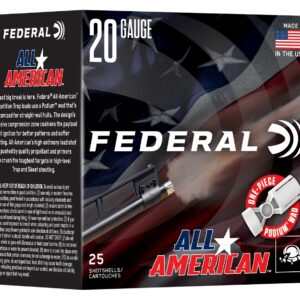 Federal Ammunition 20 Gauge 2-3/4" #8 Shot 7/8 oz - 25 Rounds (10 Boxes per Case)
