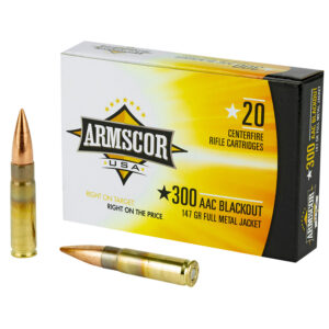 Armscor FAC300AAC1N USA 300Blackout 147gr Full Metal Jacket 20 Per Box/10 Case - FAST SHIPPING-NO CREDIT CARD FEES