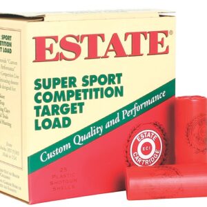 Estate Cartridge Super Sport Competition Target 12 Gauge 2-3/4" #8 Shot 1 oz – 25 Rounds (10 Boxes per Case)