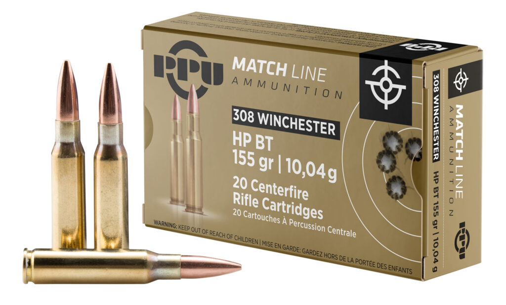 PPU PPM3081 Match .308 Win 155gr Hollow Point Boat Tail - 20 Rounds