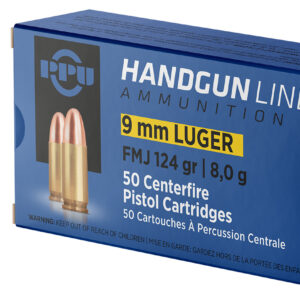 PTR 9mm Handgun Ammunition 124GR 50 Rounds - FAST SHIPPING-NO CREDIT CARD FEES