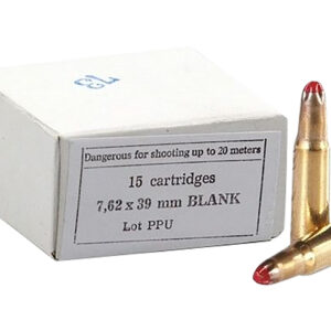 PPU PPB739 Blank Ammo 7.62x39mm – 15 Rounds - FAST SHIPPING-NO CREDIT CARD FEES