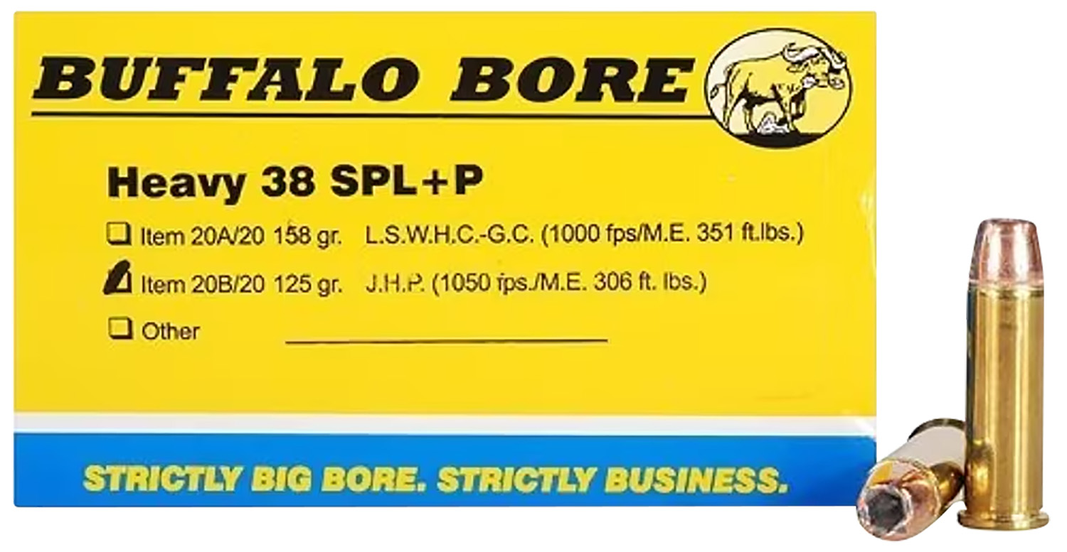 Buffalo Bore Ammunition .38 Special 125gr – 20rd