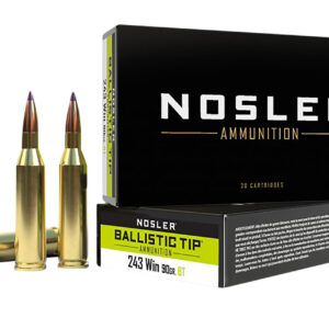 Nosler Ballistic Tip.243 Win 90gr Spitzer Ballistic Tip - 20 Rounds - FAST SHIPPING-NO CREDIT CARD FEES