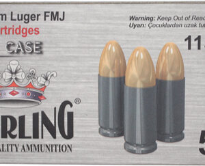Sterling 9mm Handgun Ammunition 115GR FMJ 50 Rounds