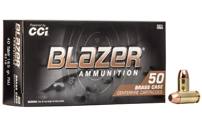 CCI 5210 Blazer Brass Handgun 40S&W 165gr Full Metal Jacket 50 Per Box/20 Case