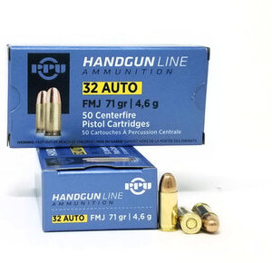 PTR .32 Auto (ACP) Handgun Ammunition 71GR 50 Rounds