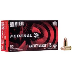 Federal Ammunition 9mm Handgun Ammunition 115GR FMJ